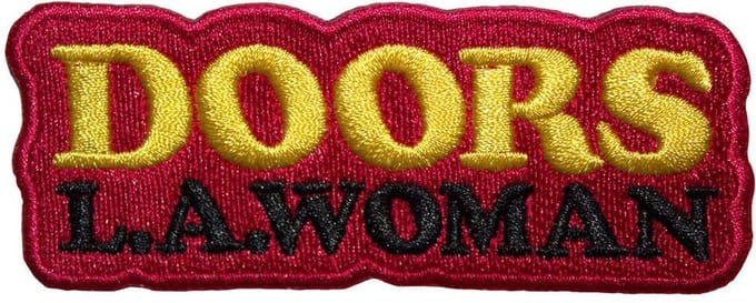 The Doors - LA Woman Text Logo on Red Patch - Rood