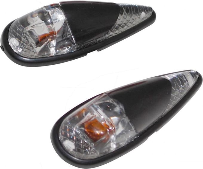 knipperlicht voor auto, waterdruppelvorm, zwart, nieuw