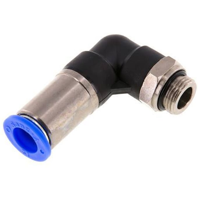 12mm & G3/8'' Zelfsluitende L-insteekkoppeling Vernikkeld messing/PBT buitendraad 0-10 bar