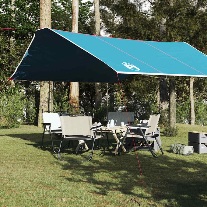 vidaXL - Kampeerluifel - waterdicht - 420x440 - cm - blauw