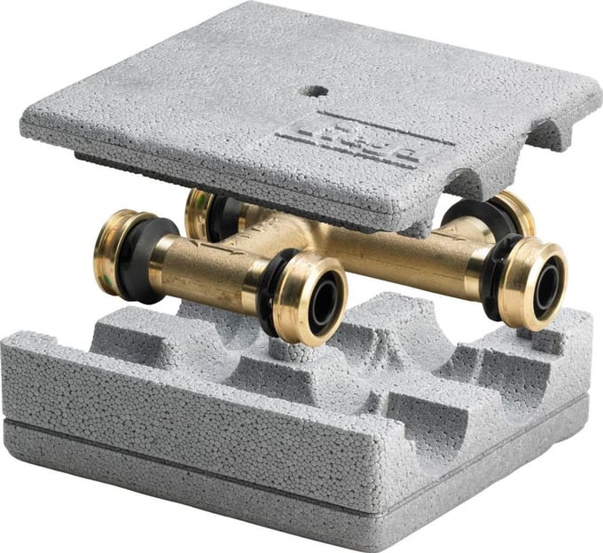 Viega Raxofix-kruisings-T-stuk, d1 20, d2 16, d3 16 messing model 5349, 647940