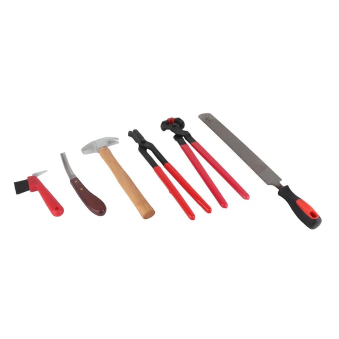 6-delige Set Professionele Hoefsmid Hoef Trim Gereedschap Nagel Hoefijzer Tang Trim Gereedschap gray
