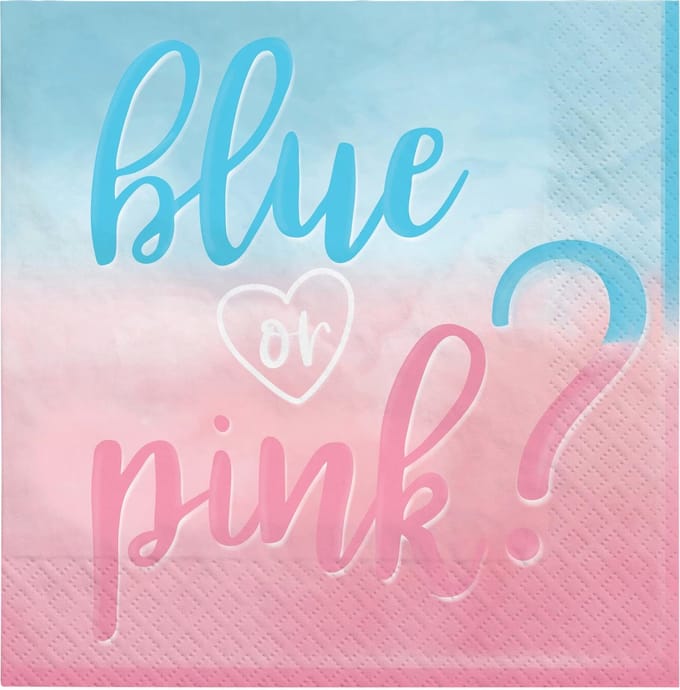 Amscan by Riethmuller - Riethmüller - Servetten - Gender Reveal Party (16 stuks)