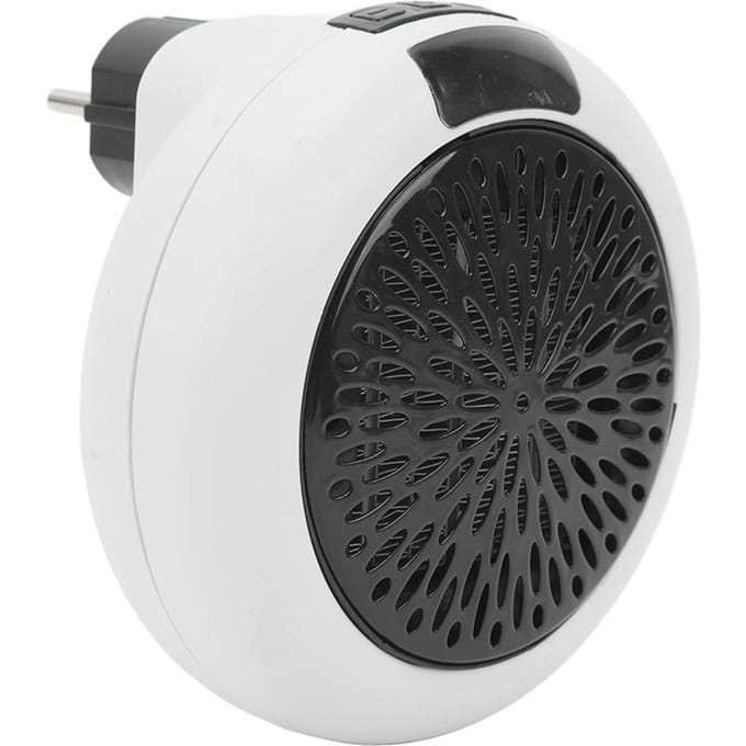 Elektrische wandverwarming met PTC-technologie, draagbaar, met LED-display, 900W, wit. black