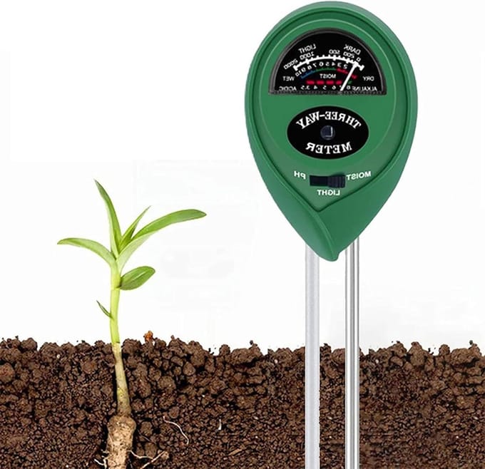 Bodem Tester - Vocht PH Meter - Planten Verzorgen - 3-in-1 Sensor - 26 cm - Groen