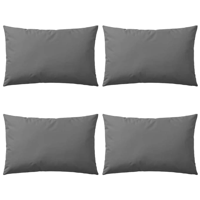 vidaXL - Buitenkussens - 60x40 - cm - grijs - 4 - st