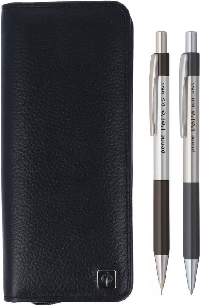 Penac Set - Vulpotlood - Balpen - Zwart - Metaal - Luxe Editie - Etui