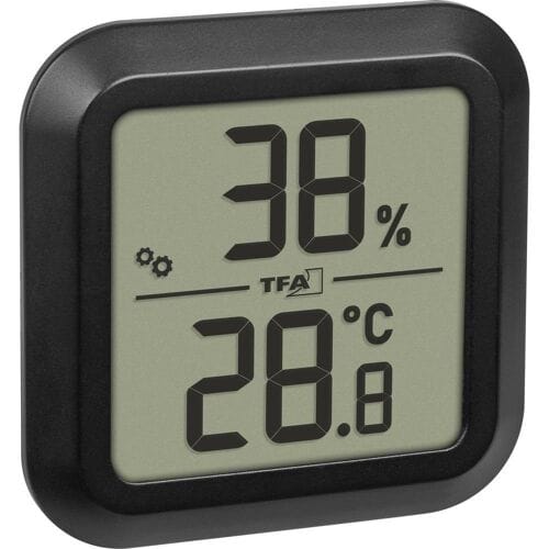 TFA Dostmann Digitales Thermo-Hygrometer zum Einbau 30.5061.01 Thermo- en hygrometer Zwart