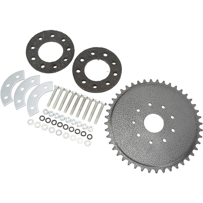Pignon 44 dents avec kit de montage 9 trous Meilleure performance de transmission pour moteur 50cc 66cc 80cc gray