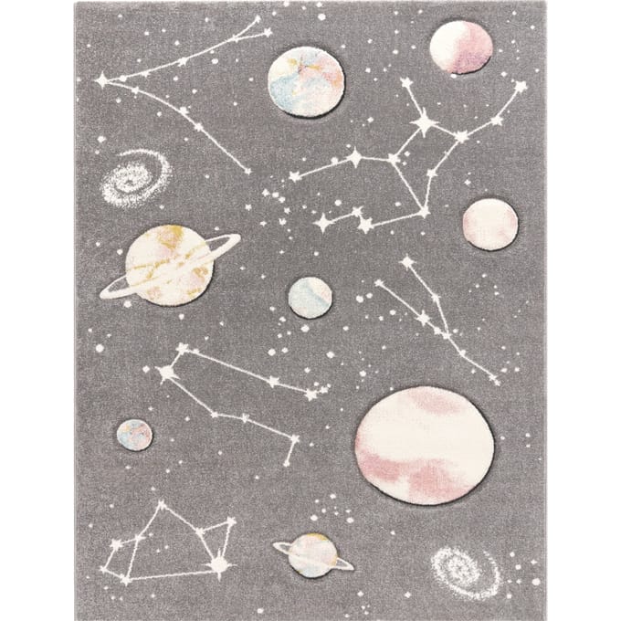 Kindertapijt Kosmos grijs  80x150 cm