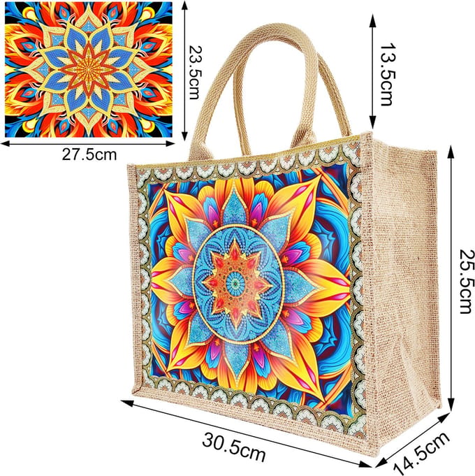 Tas met 2 paintings - HBD307 - Mandala - diamond painting - compleet pakket - Diamond painting by Wietske