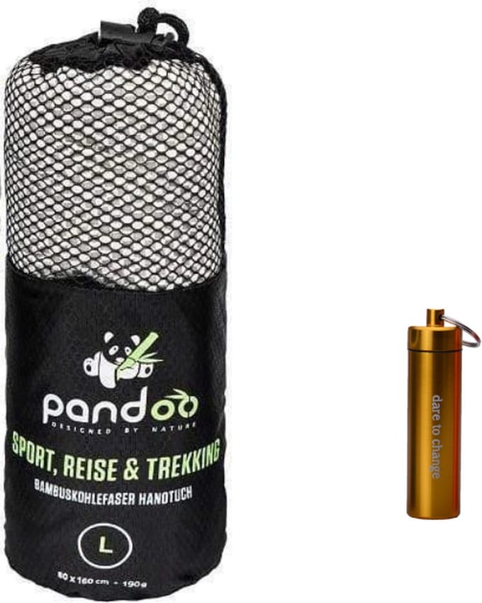 Pandoo Reishanddoek Grijs - Large - Sneldrogend - Absorberend - Bamboovezel