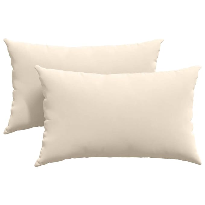 vidaXL - Zitkussens - 2 - st - Stof - Beige - 50 - x - 30 - cm