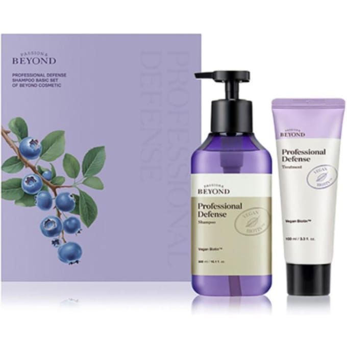 BEYOND Shampoo Défense Professionnelle Anti-Chute Ensemble Spécial (Shampoing 300mL + Soin 100mL) - Parfum de baie