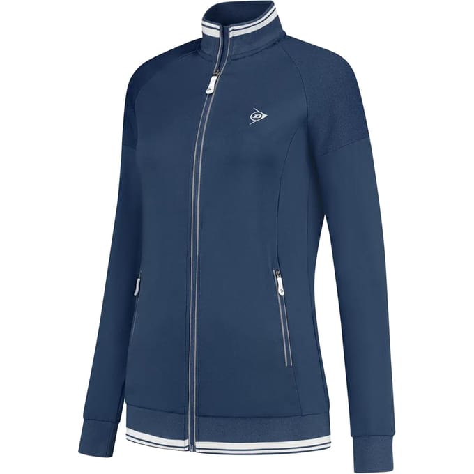 Dunlop Club Knitted Trainingsjack Dames-Donkerblauw