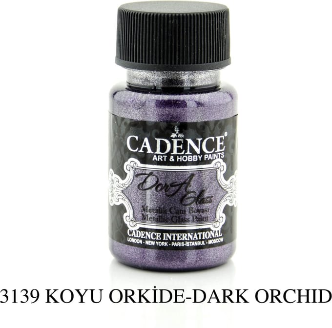 Cadence Dora Metallic Glas Verf 50 ml Donker Orchidee