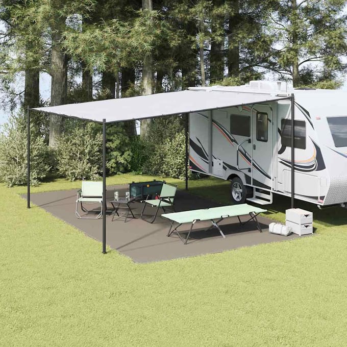 vidaXL - Tenttapijt - Lichtgrijs - 700 - x - 400 - cm - Polyetheen