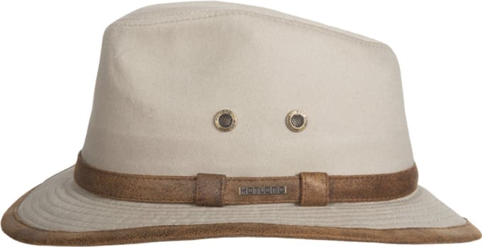 Hatland - Rayburn - Katoenen hoed - Beige - Maat S - Unisex