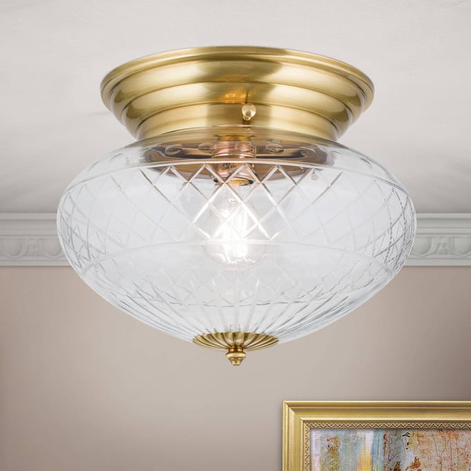 ORION Handgeslepen plafondlamp ENNA, diameter 31 cm