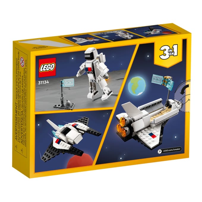 LEGO Creator 3in1 Space Shuttle Ruimteschip Set - 31134