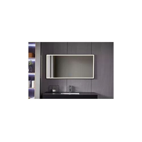 Bdkamerspiegel  - 60x100cm - Zwart Frame - LED - Anti-condens - Bella Mirror