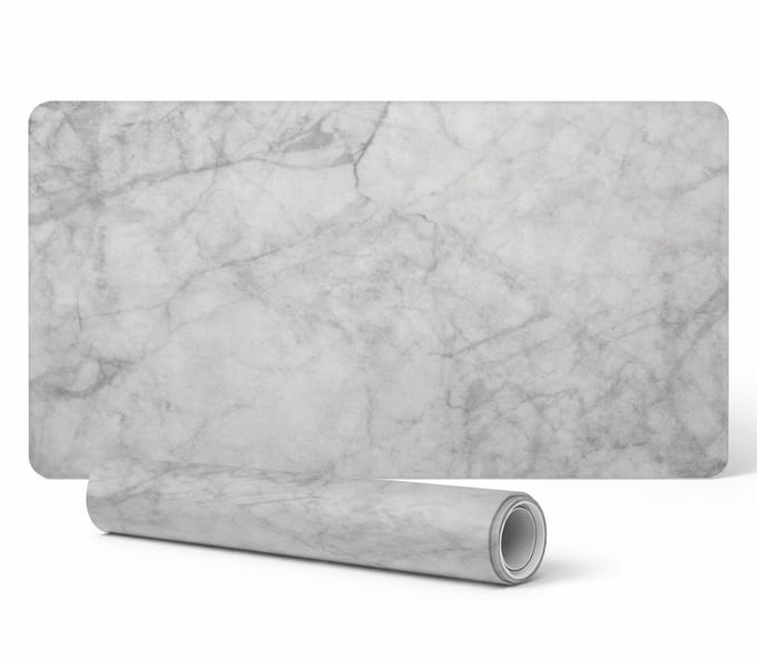 Antislip beschermmat voor op het bureau met marmerpatroon 90x45 cm