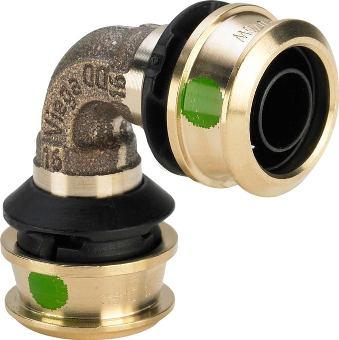 Viega Raxofix-bocht 90 graden, d 20mm siliciumbrons Model 5316, 647018