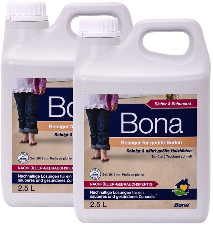 Bona vloerreiniger voor geoliede vloeren, 2 x 2,5 liter