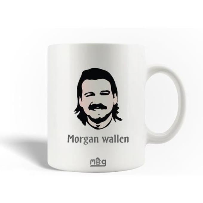 Mug en Céramique - Morgan Wallen - Noir et Blanc - 30cl - Compatible Lave-Vaisselle - 9,5 cm