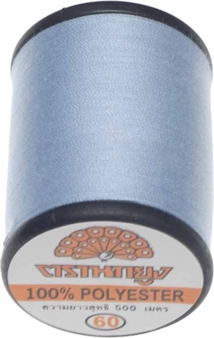 licht blauw naaigaren - 500 m - universeel - 100% polyester - sterk - garen - col 6464