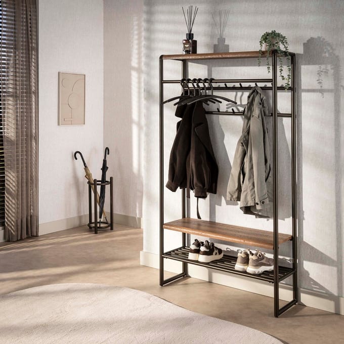 Fraaai - Odell garderobe 100 cm - bruin