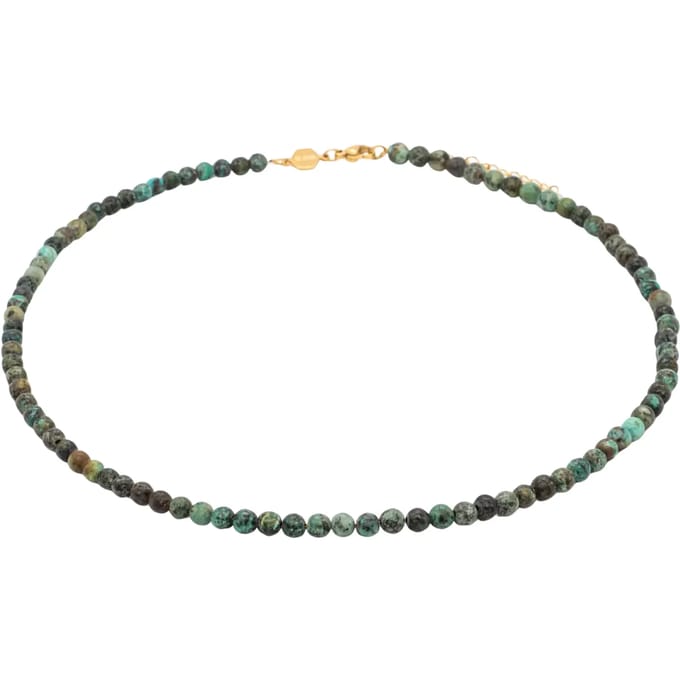 Afrikaanse turquoise stenen ketting voor vrouwen Sloya Serena