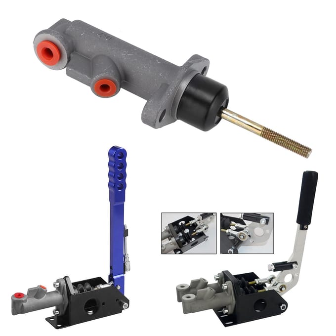 Auto Hydraulische Handrem Koppeling Hoofdcilinder 0.7 Bar Aluminiumlegering Automobiel Modificatie gray