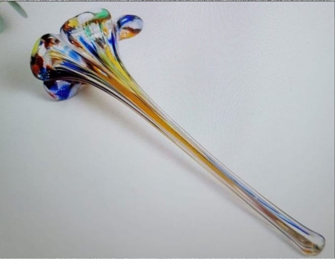 AL - Glaswerk - Bloem - 28 x 8 cm