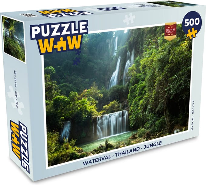 Puzzel Waterval - Thailand - Jungle - Legpuzzel - Puzzel 500 stukjes