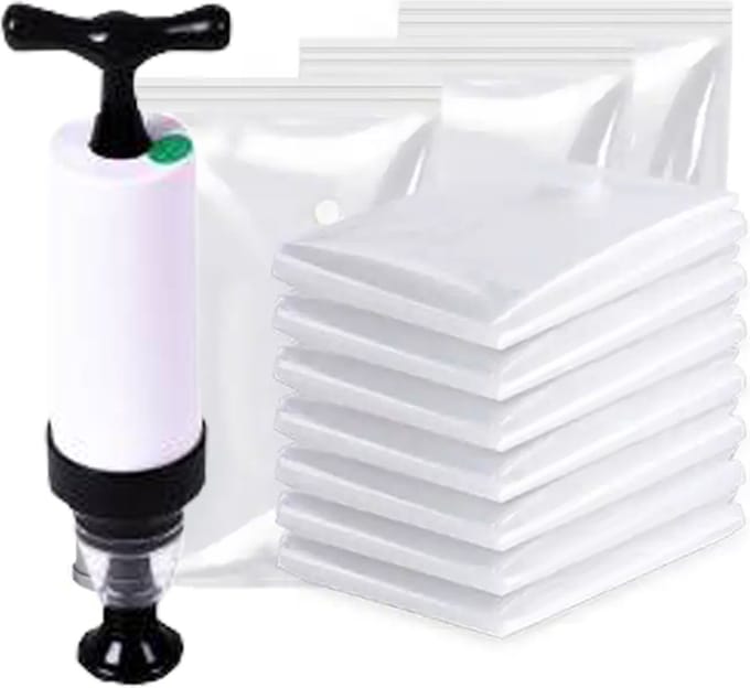 Vacumeerset - Vacumeren - Vacuumpomp - Vacuumzakken - 50 st