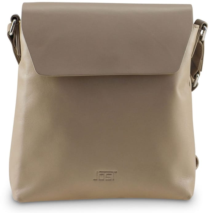 JOST Leren schoudertas Arva Crossbody Bag Ecru Taupe