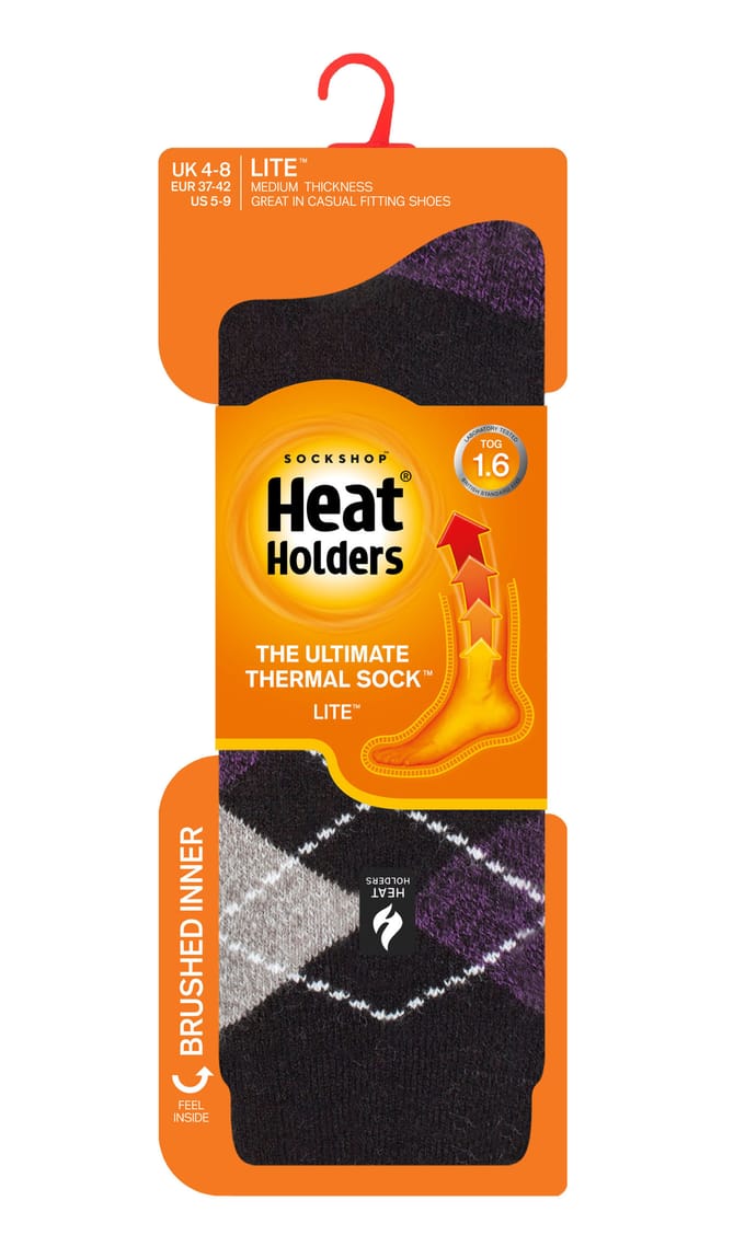Heat Holders Lite - Geïsoleerde thermo damessokken - Zwart (Cali)