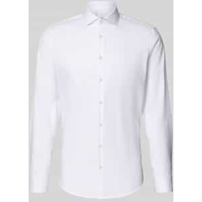Slim fit zakelijk overhemd van twill