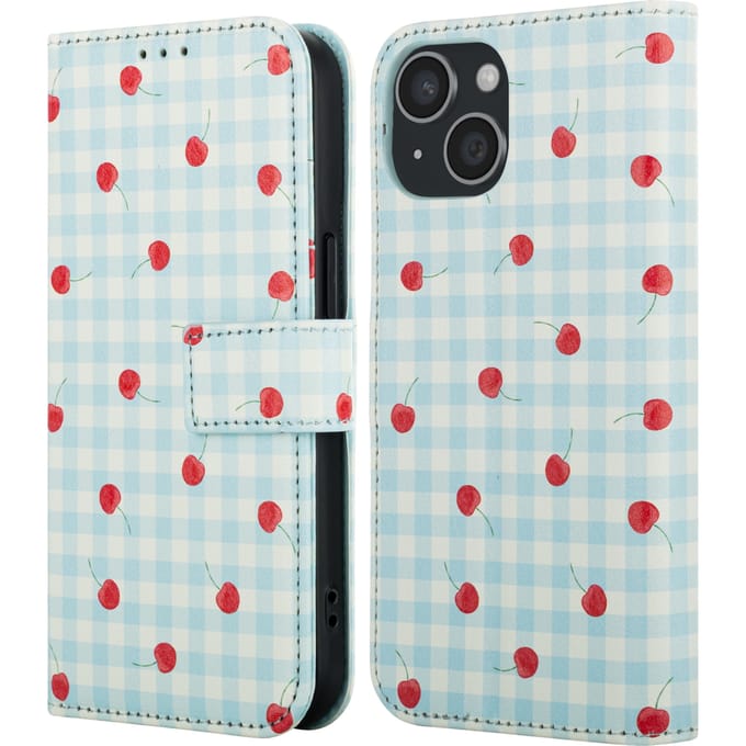 imoshion Hoesje - Geschikt voor Apple iPhone 13 - Design Bookcase smartphone - Cherry Check