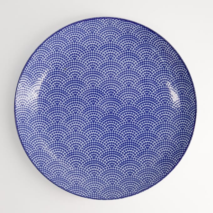 Tokyo Design Studio - Nippon Blue Dinerbord - Stippen - 25.7x3cm