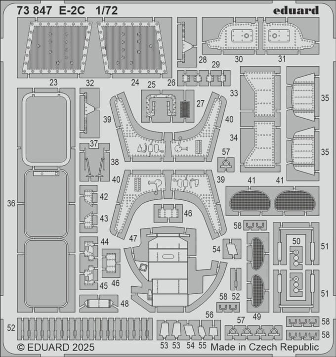 Eduard Modelbouwdecoratie - 73847 Accessoires voor Hawkeye E-2C - Photo-etch