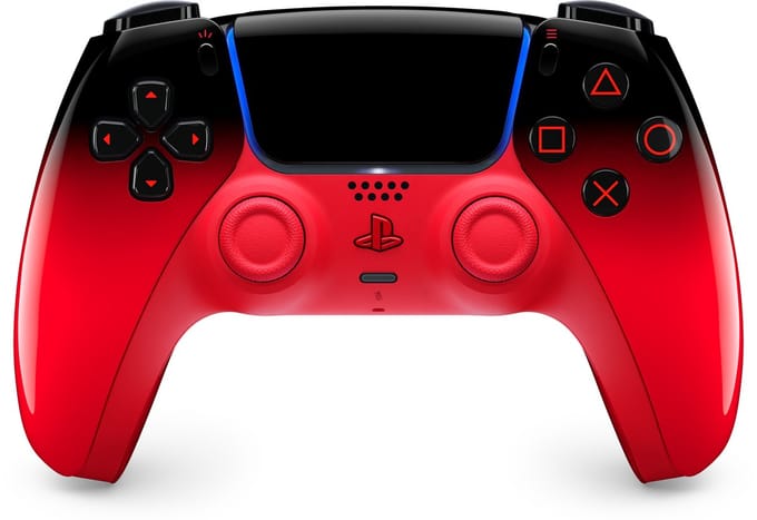 Sony PlayStation draadloze controller DualSense Hyperpop Techno Red-editie voor PS5- en PC-consoles – rood