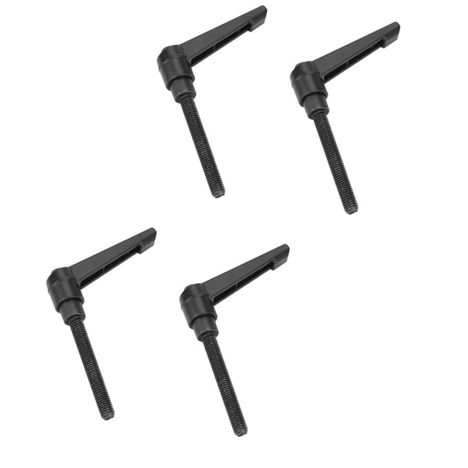 4 STKS Metalen Machineknoppen Verstelbare Bevestigingshandgreep M8 Buitendraad (70mm) black