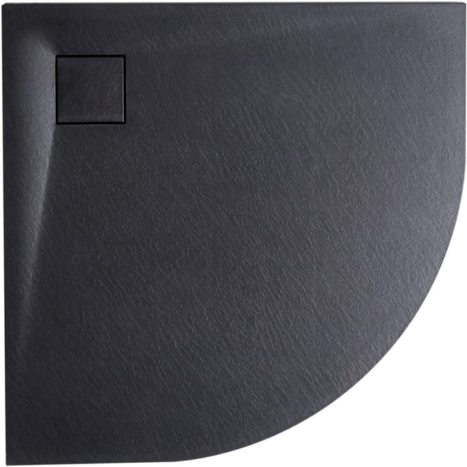 BELIANI PARON - Douchebak - Zwart - 90 x 90 x 3 cm - SMC (kunststof)