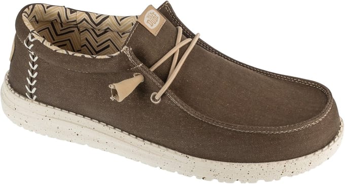 Hey Dude Wally Stretch Canvas, Mannen, Bruin, Sneakers, maat: 45