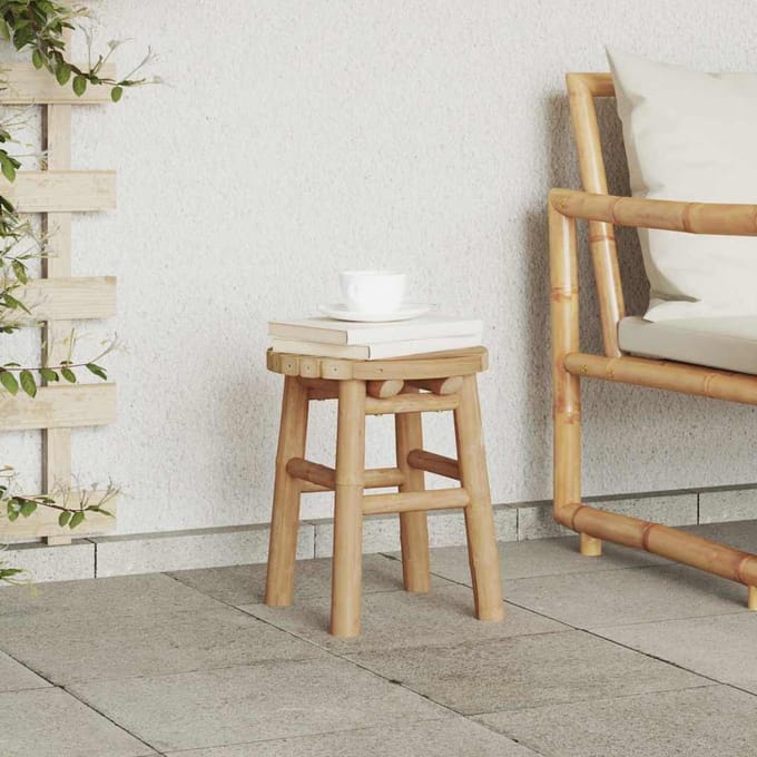 vidaXL - Kruk - Natuurlijk - Bamboe - 30 - x - 30 - x - 36 - cm - Bamboe