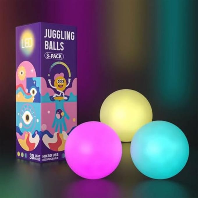 Set van 3 LED Jongleerballen met Luminous Effect - Perfect voor Beginners en Professionals
