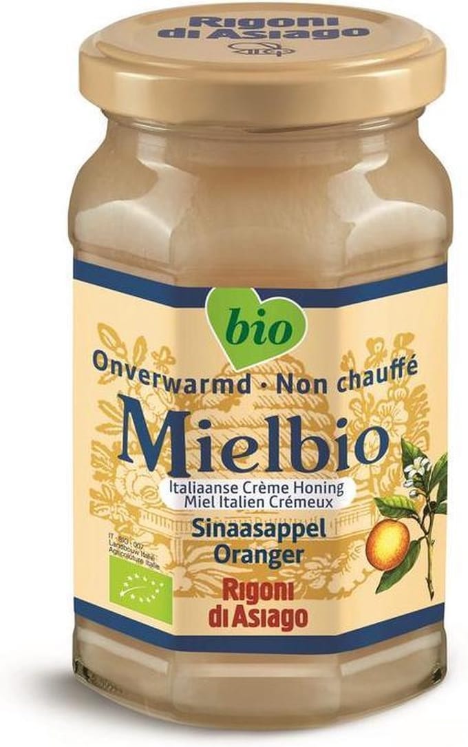 Mielbio Sinaasappel creme honing bio 300 Gram