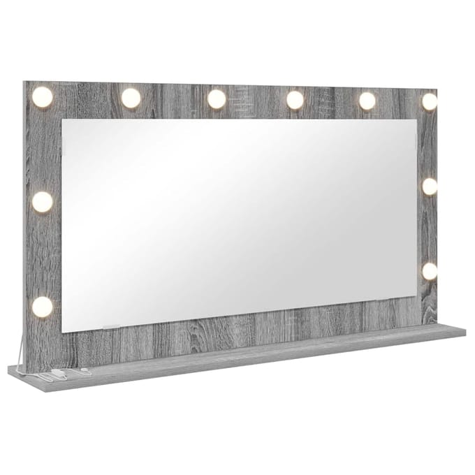 vidaXL - Make-up - Spiegel - Grijs - Sonoma - 100 - x - 55 - x - 18 - cm - Rechthoekig